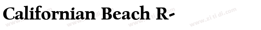 Californian Beach R字体转换 Californian Beach R字体转换